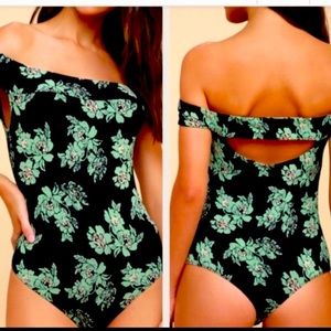 Free People Floral Bodysuit